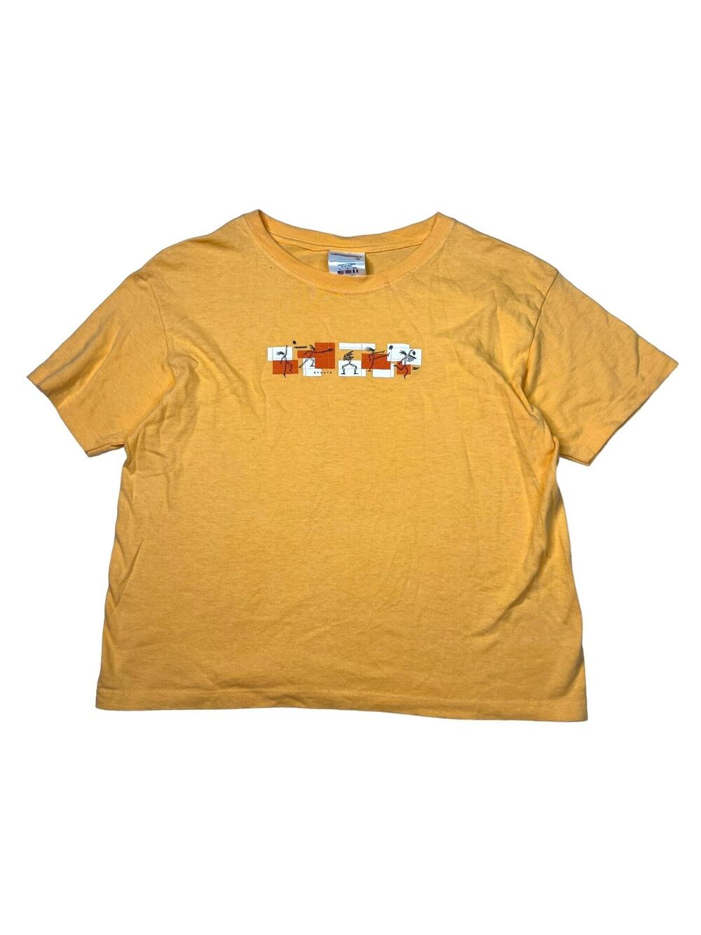 Reebok Vintage Y2K Sports Short Sleeve Tee T-Shirt Orange Womens Medium